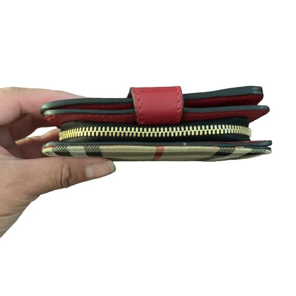 BURBERRY Finsbury Wallet Horseferry Check Canvas and Leather - Picture 5 of 14